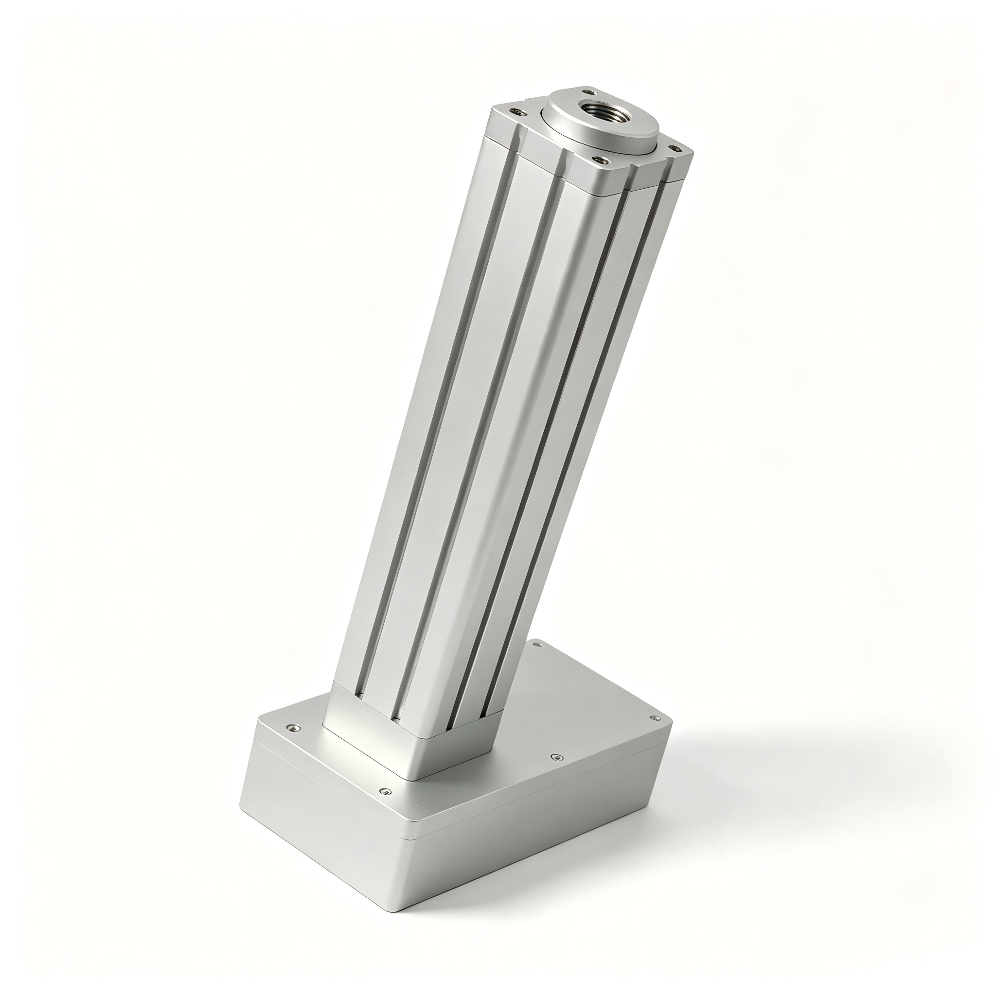 Cilindro eléctrico lineal industrial Z20, actuador de perfil de aluminio vertical con base cuadrada, conector M24x1.5 para equipos de automatización