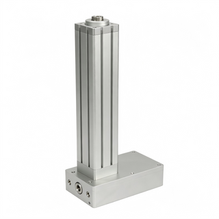 Cilindro eléctrico lineal industrial Z20, actuador de perfil de aluminio vertical con base cuadrada, conector M24x1.5 para equipos de automatización
