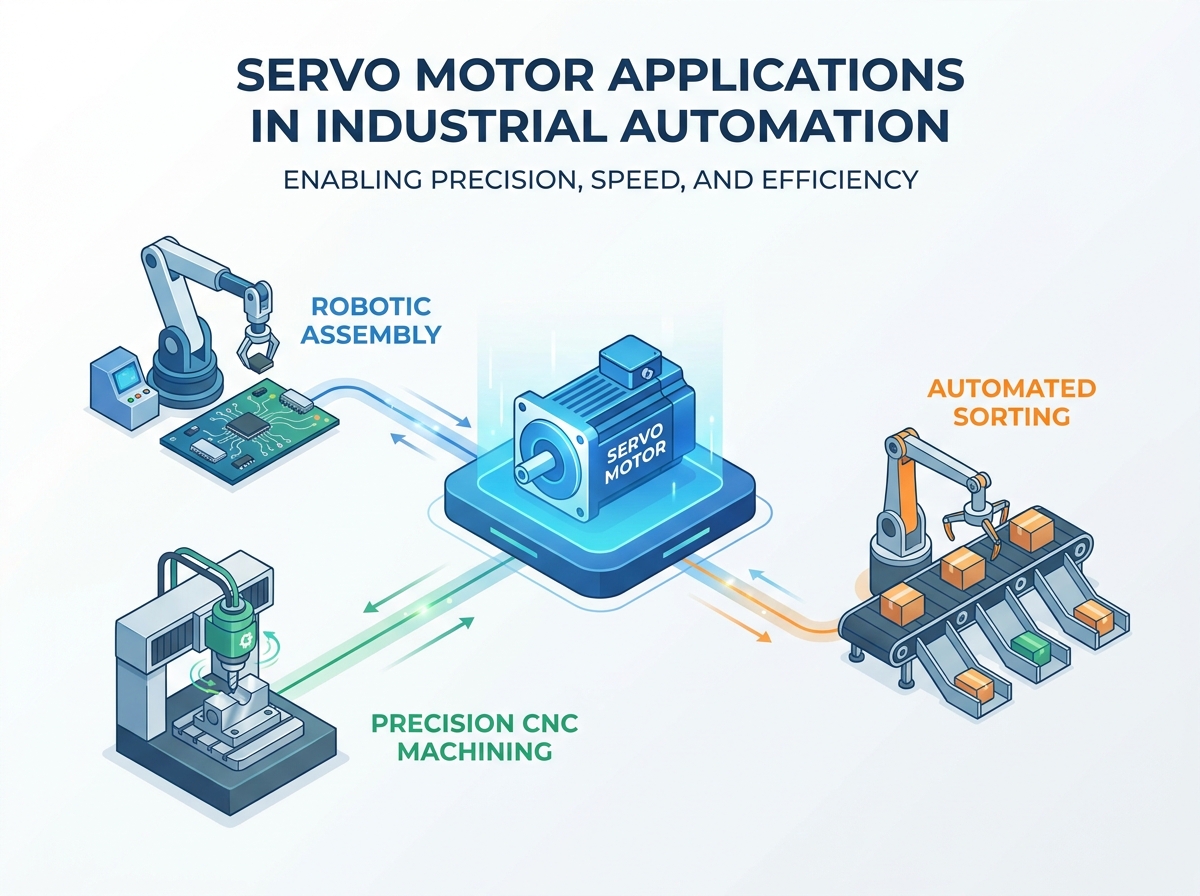 Aplicaciones de servomotores en entornos de automatizaci&oacute;n industrial.