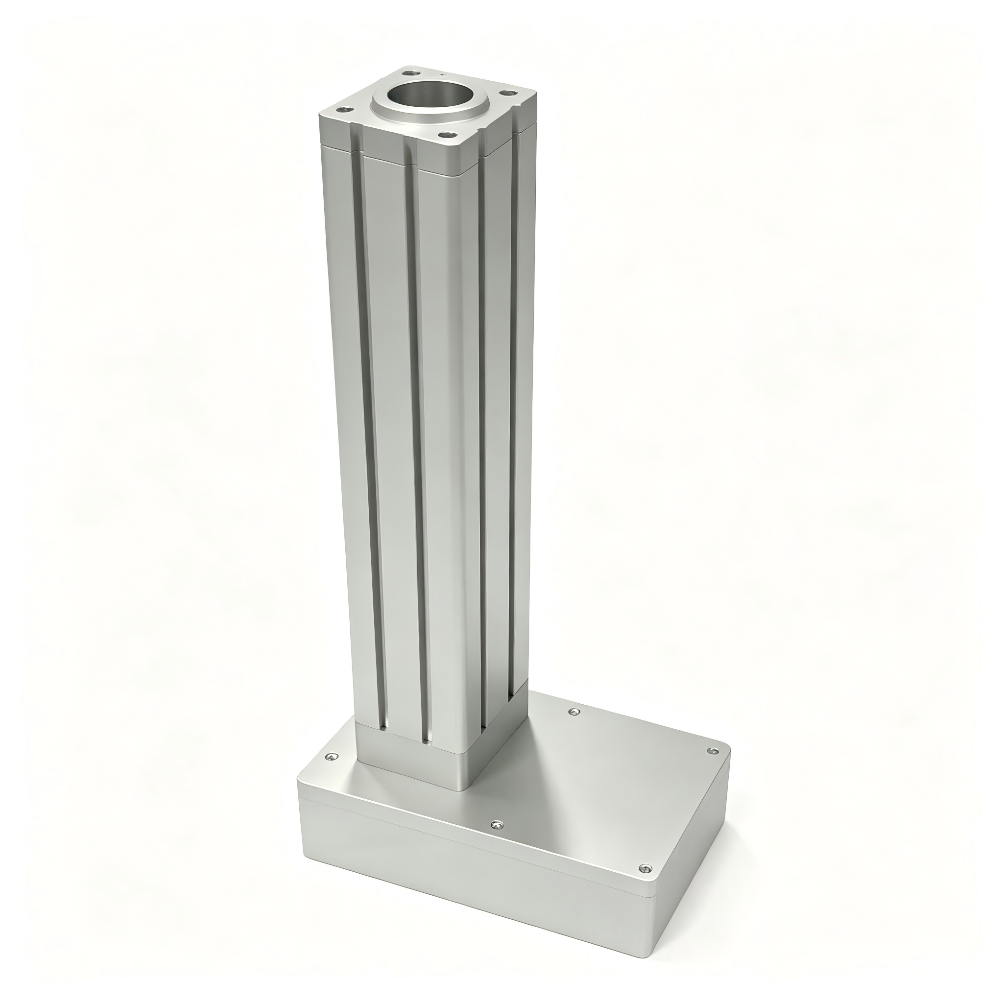 Cilindro eléctrico lineal industrial Z20, actuador de perfil de aluminio vertical con base cuadrada, conector M24x1.5 para equipos de automatización